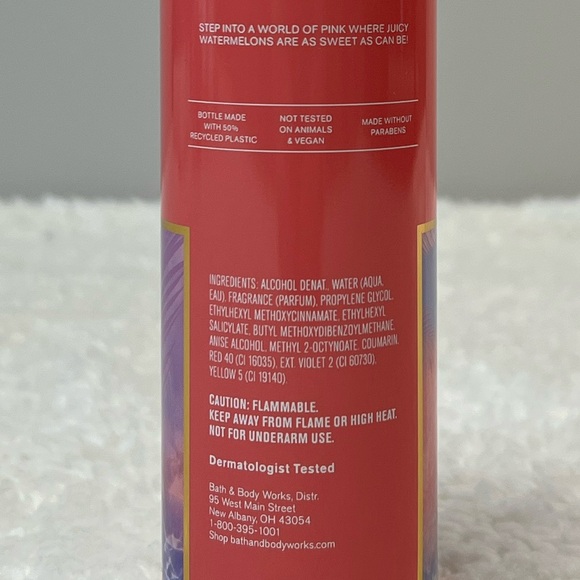 Bath & Body Works "Pink Watermelon Blast" Fine Fragrance Mist 8 Fl. Oz. - Picture 6 of 6